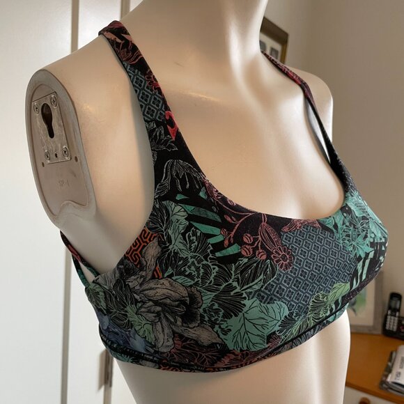 Lululemon Free To Be Bra Lunar New Year Artisan Multi Light Support Grn Blk Sz 6 - Picture 3 of 9